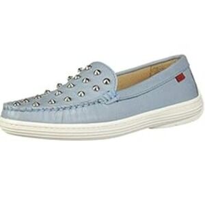 Marc Joseph NY Kids Boys/Girls Leather Loafer, Powder Blue Grainy, 11.5 M US